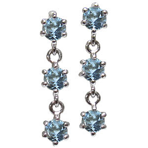 トリロジーピアス・アクアマリンサンタマリア・ピアス・k18・ピアス｜PLEJOUR 誕生石ジュエリー専門店