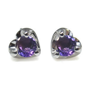 アメジスト・18金・ピアス・ハート・ピアス｜PLEJOUR 誕生石ジュエリー専門店