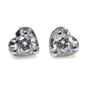 ハート・ダイヤモンド・K10・一粒・ピアス|PLEJOUR 誕生石ジュエリー専門店