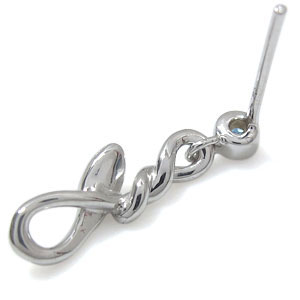 ヘビ メンズピアス へび ピアス K18 アクアマリンサンタマリア ...