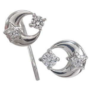 月・星・ダイヤモンド・ピアス・10金・キャッチ不要 28,210円