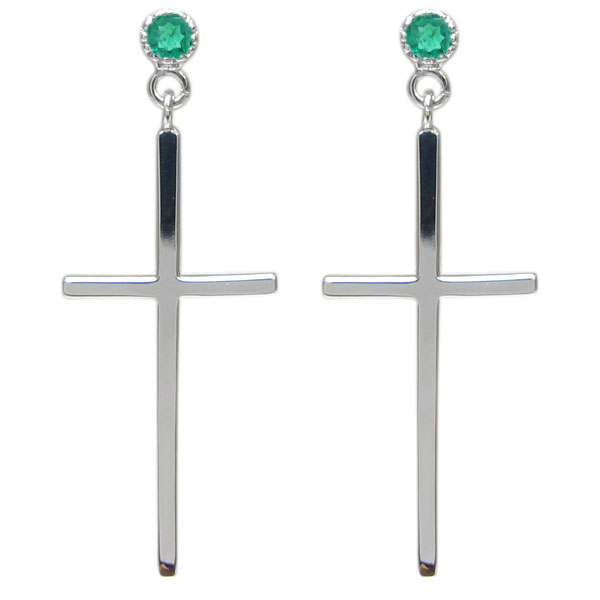楽天市場】プラチナ ダイヤモンド メンズピアス クロスピアス