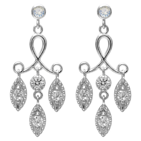 プラチナピアス シャンデリアピアス ロイヤルブルームーンストーンピアス