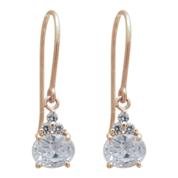 オーバル シンプル ピアス vピアス 10金 一粒｜PLEJOUR 誕生石ジュエリー専門店