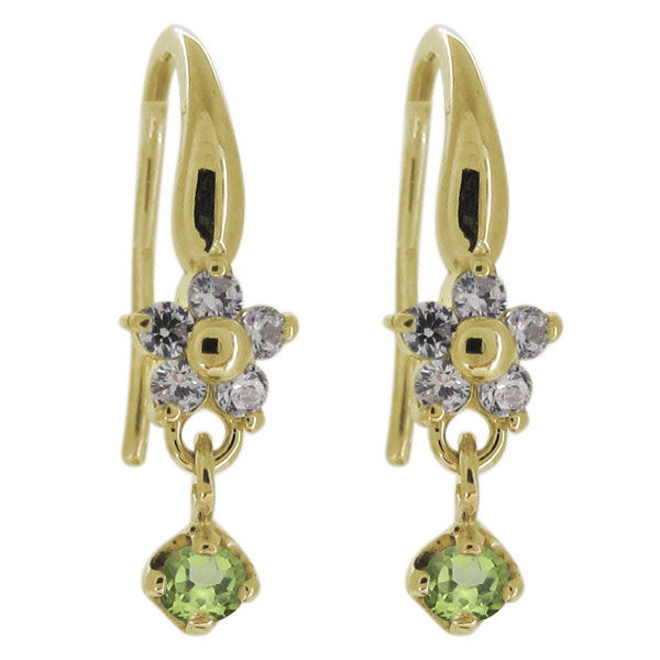 ピアス 18金 可愛い 花 フラワー 揺れる フックピアス K18 レディース 誕生石 選べる 花モチーフ ジュエリー 女性 おすすめ オシャレ 天然石 大人可愛い 工房直販｜PLEJOUR 誕生石ジュエリー専門店