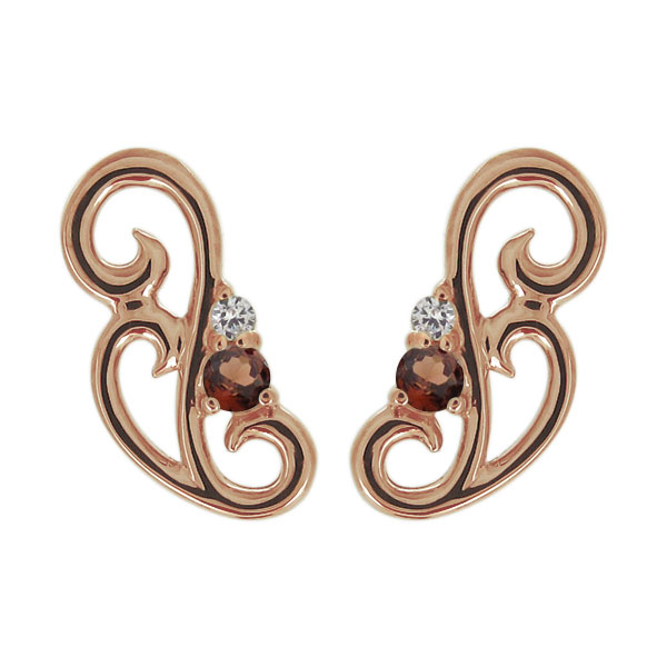 ピアス 18金 18K レディース 誕生石 スタッドピアス ハート 唐草 アラベスク 天然石 レディースピアス 大人 女性 人気 ジュエリー 可愛い プレゼント 誕生日 記念日 おすすめ|PLEJOUR 誕生石ジュエリー専門店