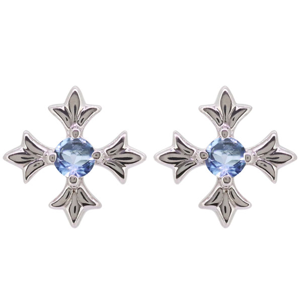 18%OFF】 リング クロス メンズ 3月誕生石 アクアマリン 18金ゴールド ...