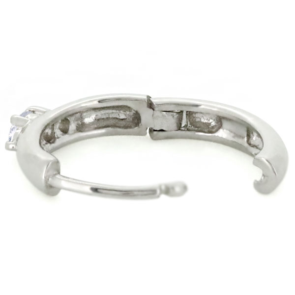 メンズ ピアス リング フープピアス プラチナ シンプル ロイヤルブルームーンストーン 片耳 septicin Com