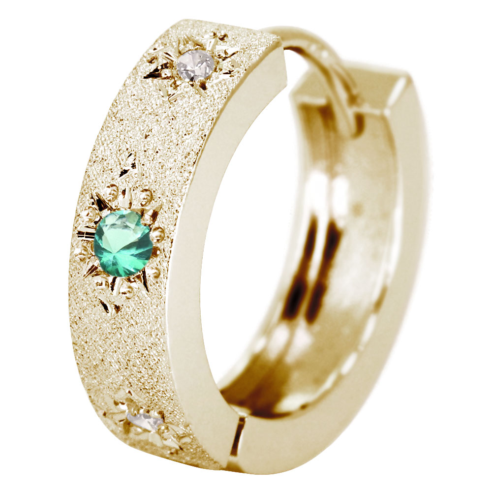 楽天市場】ピアス メンズ リング フープピアス 片耳 18金 18k 中