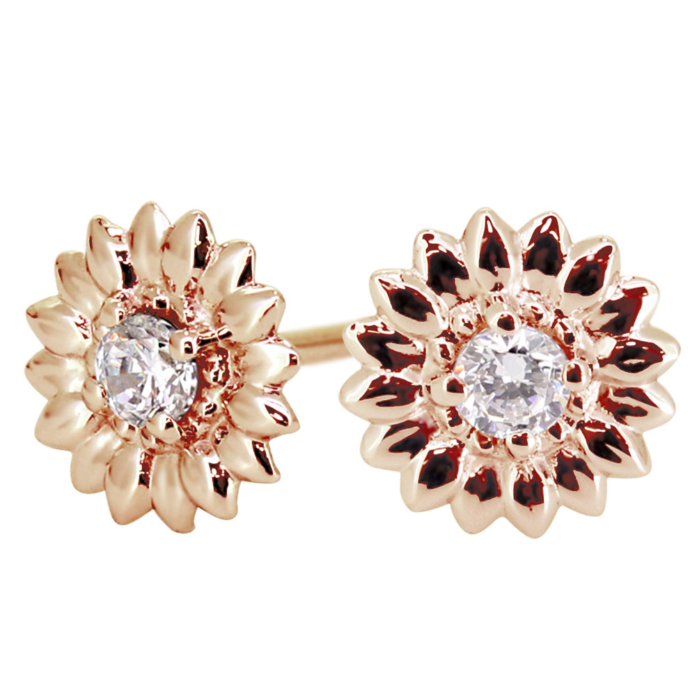 ひまわりK18 YG ボール ピアス 20mm 約1.6g 18金 ひまわりK18 YG ボール ピアス 20mm 約1.6g 18金 つぼみイエロー