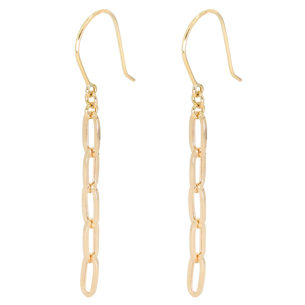 ピアス 揺れる ロング ペーパークリップチェーン フックピアス 18k ゴールド レディース チェーンピアス 18金 シンプル かわいい 大人 レディースピアス 揺れるピアス 女性 プレゼント 人気 34,645円