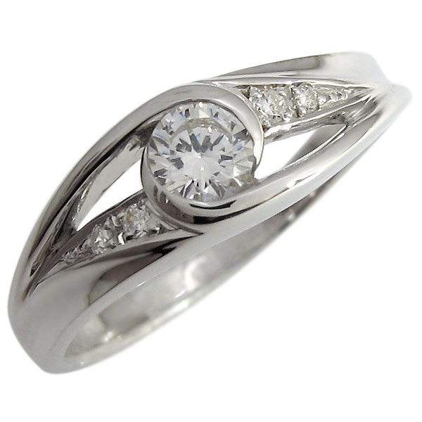 楽天市場】0.34ct 鑑定書付☆ブライダル 婚約指輪 プラチナ