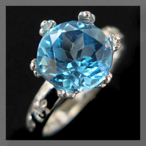 楽天市場】ブルートパーズリング 王様の王冠 クラウン リング K10ユリ