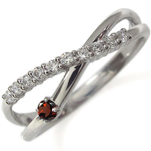 ファランジリング ガーネット 指輪 18金 18k ピンキーリング｜PLEJOUR 誕生石ジュエリー専門店