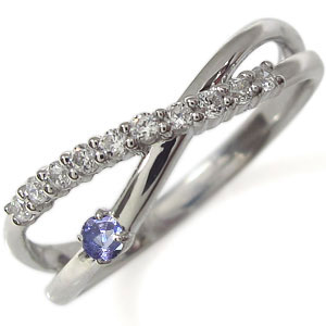 ファランジリング タンザナイト 指輪 18金 18k ピンキーリング|PLEJOUR 誕生石ジュエリー専門店