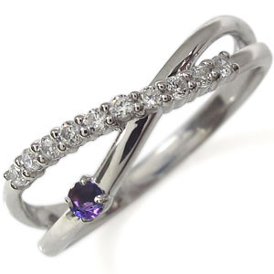 ファランジリング アメジスト 指輪 18金 18k ピンキーリング｜PLEJOUR 誕生石ジュエリー専門店