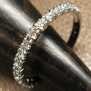 楽天市場】プラチナ ピンキーリング ハーフエタニティリング