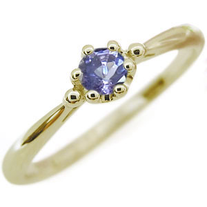 ピンキーリング 一粒 タンザナイト 指輪 18金 18k リング 82,005円