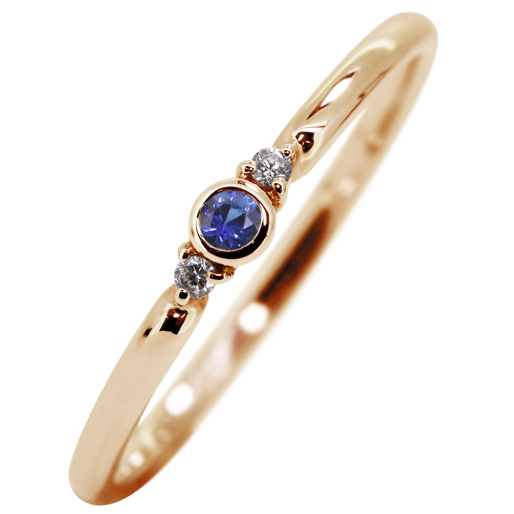 楽天市場】指輪 サファイアリング ピンキーリング 10金 10k レディース