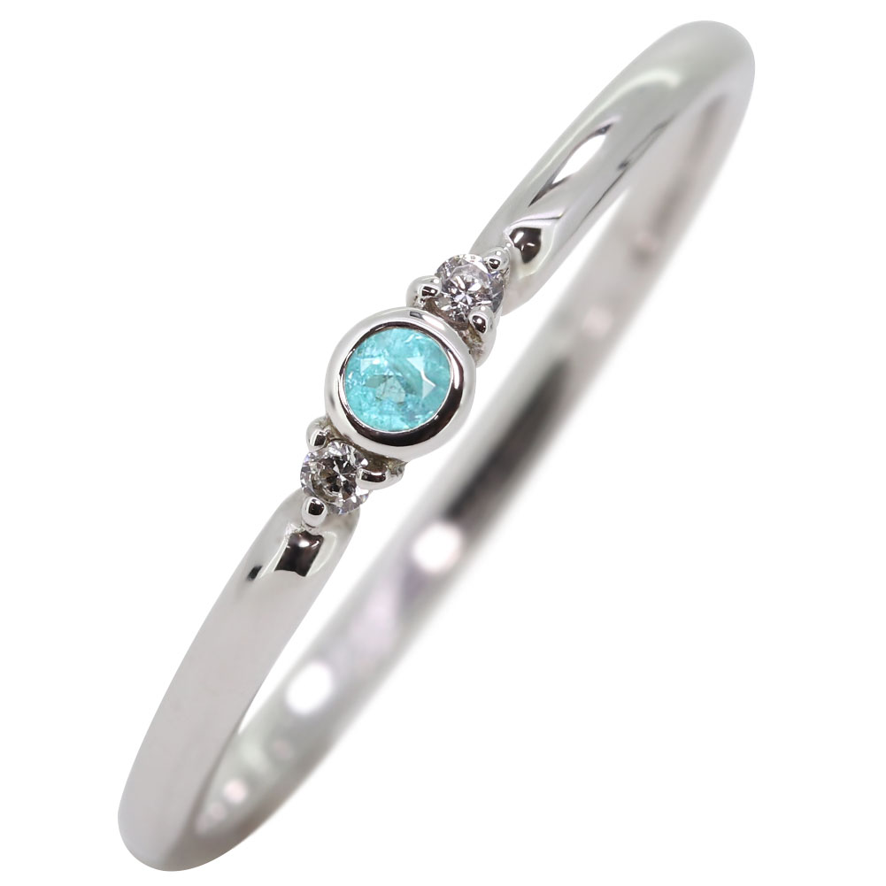 楽天市場】パライバトルマリン リング 指輪 ピンキーリング 希少石 18k