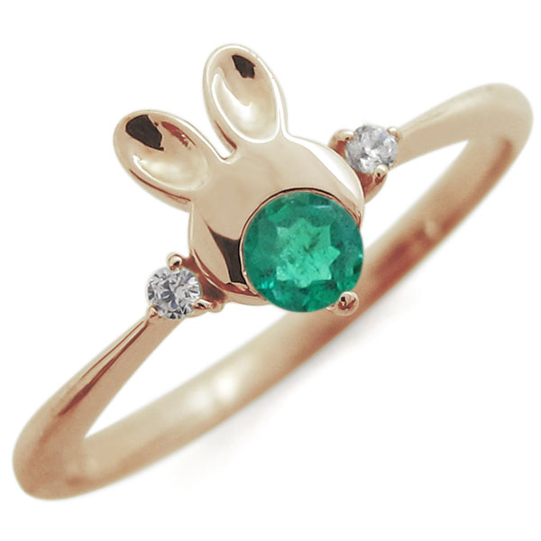 楽天市場】ウサギリング・ルビーリング・うさぎ・指輪・18金 一粒