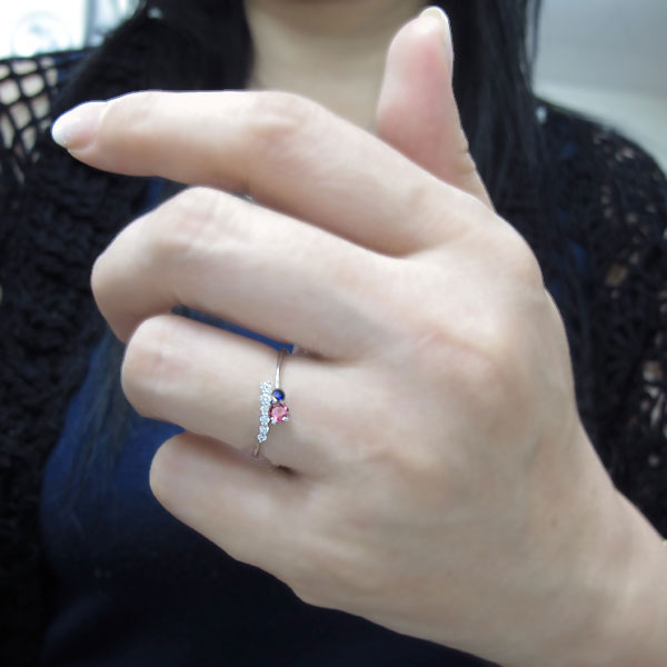 シンプル 婚約指輪 ピンクトルマリン レディース プレゼント ...