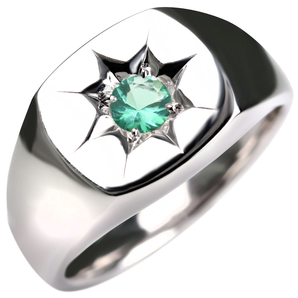 ピノエメラルドのシルバーリング 楽天市場】リング エメラルド シルバー 指輪 SV メンズ 5月誕生石
