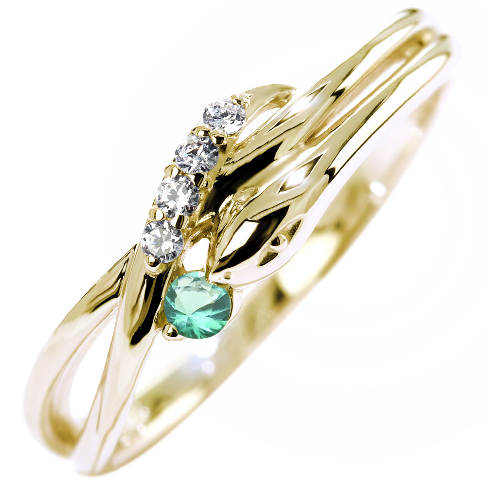 万博　エメラルド　リング　指輪　ジュエリー　ネパール　アクセサリー Amazon | [HeyMeili] グリーン 人工 エメラルド リング 5月