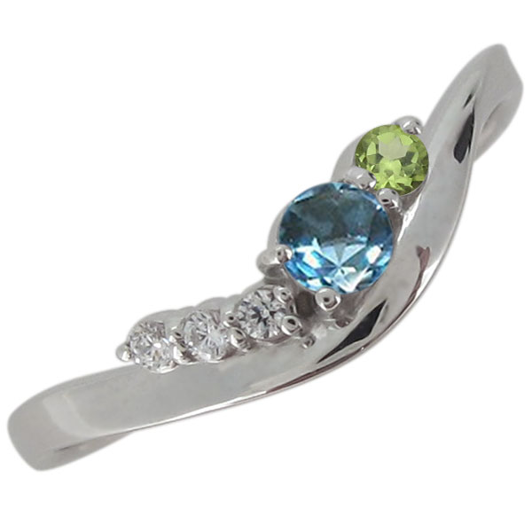 婚約指輪 プラチナ エンゲージ 天然石 ブルートパーズ シンプルリング オシャレ V字 品質一番の