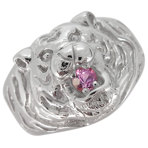 値引 プラチナ 指輪 メンズ タイガー 虎 9月誕生石 ピンクサファイア リング Plejour プレジュール 即納最大半額 Rnbca In