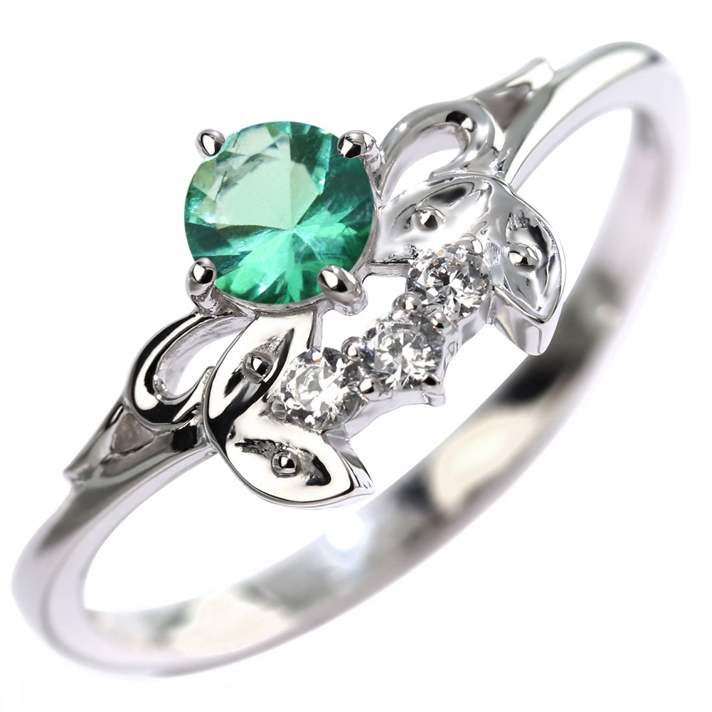 楽天市場】指輪 蝶々 シルバー925 レディース エメラルド 5月 誕生石