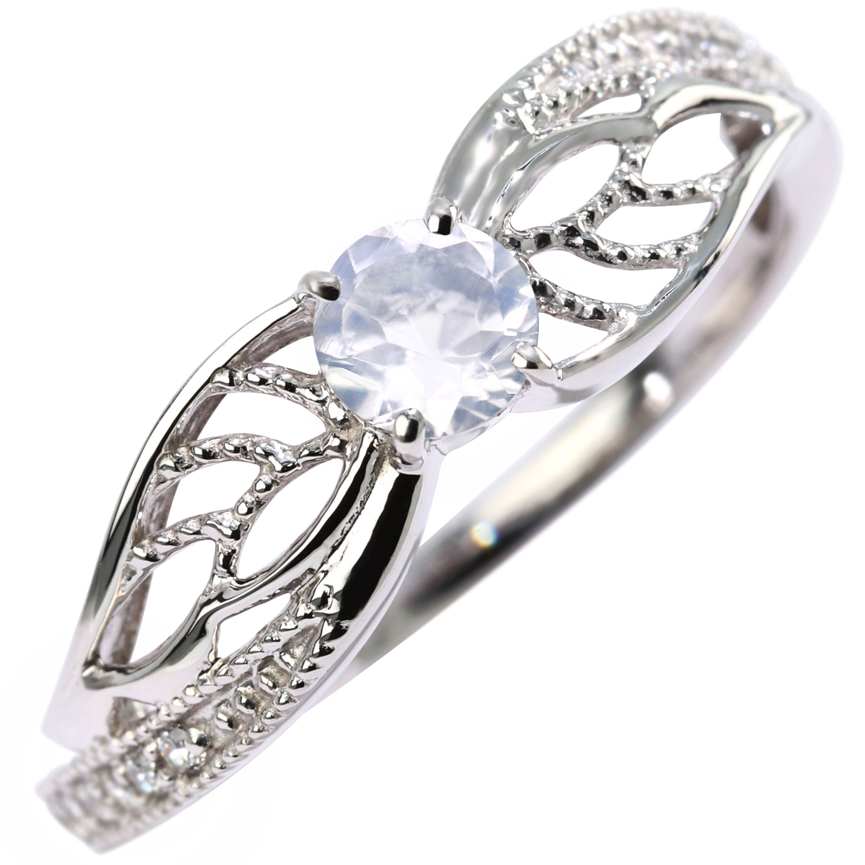 楽天市場】天然 ムーンストーン 天使の翼 リング 7〜11号 シルバー925