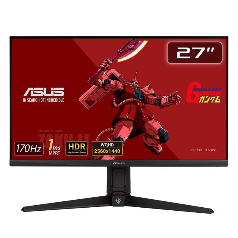 ASUS ゲーミングモニター TUF Gaming VG27AQGL1A ZAKU II EDITION モニター ディスプレイ 液晶 27型 ワイド IPS / ノングレア / 2560x1440 ( WQHD ) PS5対応 170Hz DP HDMI VG27AQGL1A 機動戦士 ガンダム ザク 2 エディション エイスース画像