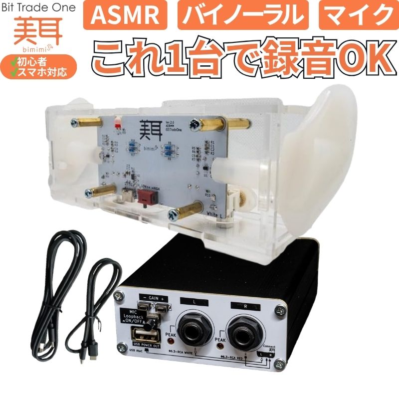 【ポイント最大28倍】 人工耳 バイノーラルマイク ASMR録音 マイク 美耳 スマホ PC対応 USB オーディオインターフェイス 高音質 ADBMM ADBMMUAD BitTradeOne 新品|アウトレットPC パソコン プレクス