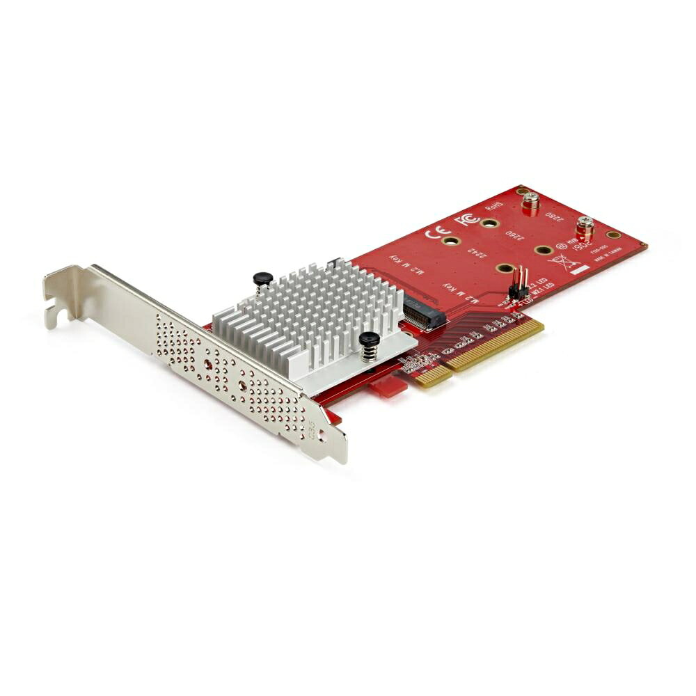 StarTech.com PCI Express x8接続デュアルM.2スロット増設NVMe SSD対応インターフェース変換カード PCIe 3.0対応 NVMe SSDとAHCI M.2 SSDに対応 PEX8M2E2 23,532円