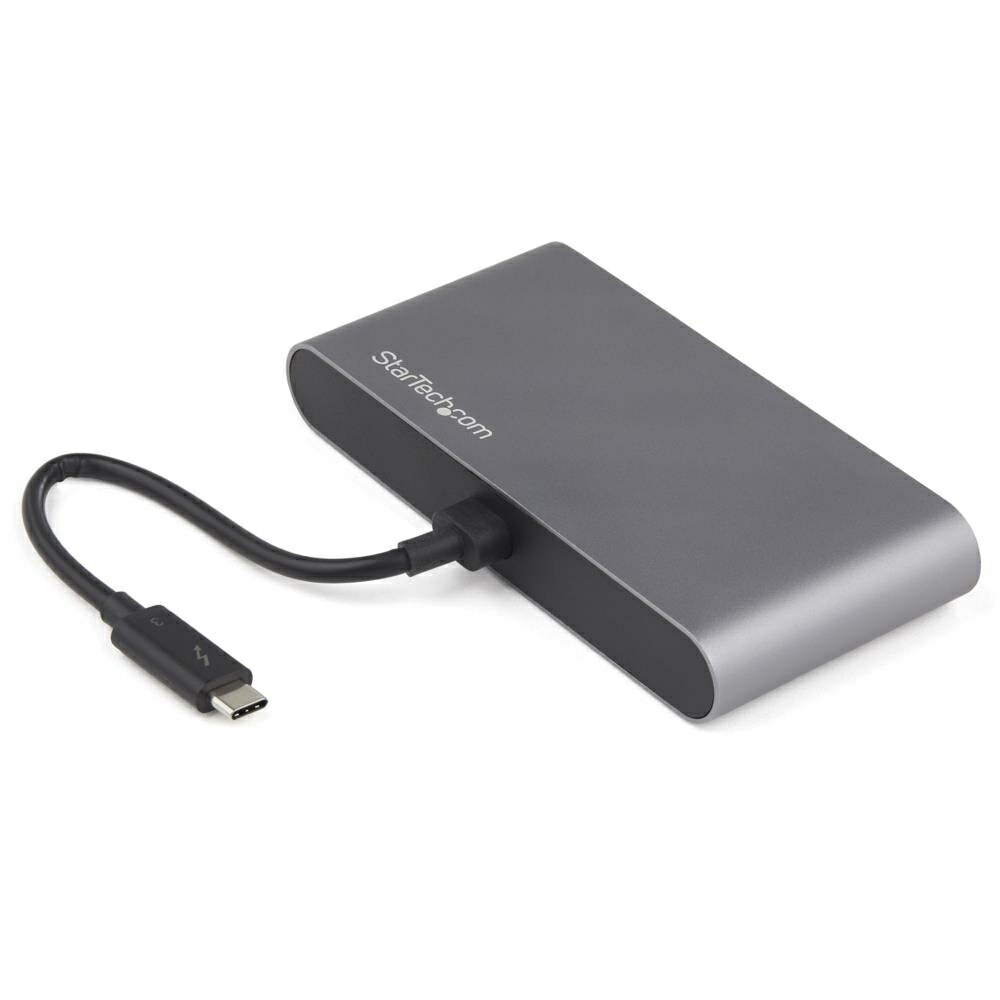 StarTech.com Thunderbolt 3 ミニドック ハブ サンダーボルト3 デュアル 4K/60Hz DisplayPort/1ポートUSB-Aハブ(3.2)/ギガビット有線LANポート TB3DKM2DPL