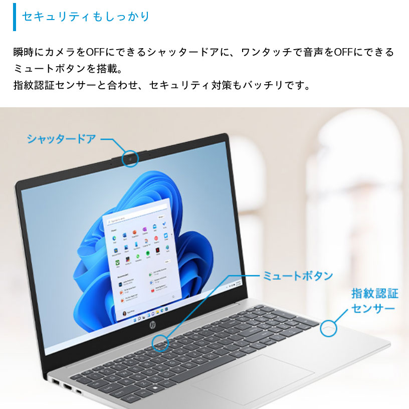 HP ノートパソコン 15-fc1034AU 15.6インチ フルHD AMD Ryzen 5 7535HS