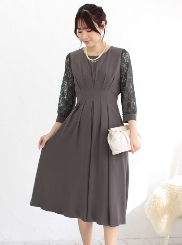 即日発送 PLIQUA プリカ ワンピース セレモニー ワンピース 親族 結婚式 ワンピース セレモニー お呼ばれ パーティ フレア ワンピ 冠婚葬祭 二次会 フォーマル 謝恩会 演奏会 発表会 披露宴 オリーブ