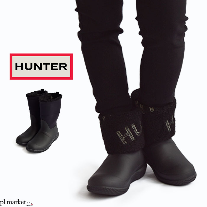 HUNTER ブラック ショートブーツ　24cm ハンター HUNTER ユニセックス プレイ ショート トラベル ブーツ