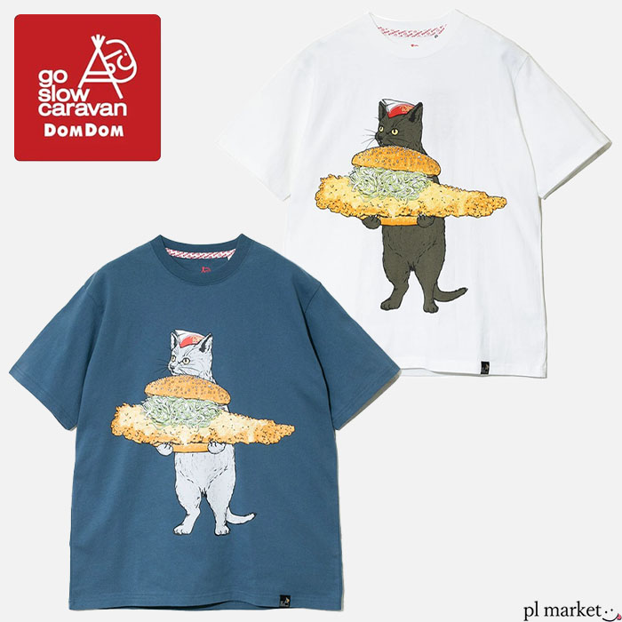 2025春夏新作 ゴースローキャラバン go slow caravan 半袖 Tシャツ 中華そば猫 TEE ラーメン らーめん メンズ レディース ねこ ネコ キャット 341914 go slow caravan 2025春夏新作 ゴースローキャラバン 半袖 T