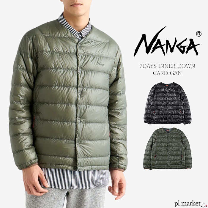 【P3倍/2025秋冬新作】 NANGA ナンガ 落ち込む ジレー アウター 肌付き 7DAYS INNER DOWN CARDIGAN セブンデイズ 肌付き 落ち込む ジレー V素っ首 メンズ レディース ユニ一発やる 軽さ パウダーコンパクト 分かりやすい アウトドア M L XL N2530-0I061A