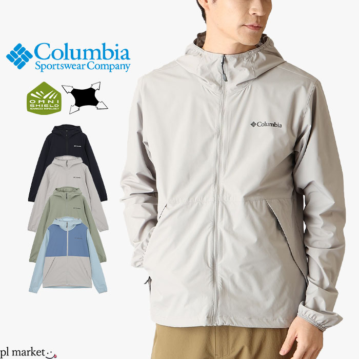 【2026春夏新作】 コロンビア Columbia ジャケット メンズ レディース アウター マウンテンパーカー マンパー パーカー フード フルジップ 撥水 ストレッチ パッカブル アウトドア ライト キャニオン ソフトシェル ジャケット XE9962｜plmarket ピーエルマーケット