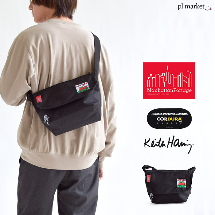 激安単価で Manhattan Portage マンハッタンポーテージ Casual Messenger Bag Jr Keith Haring バッグ メンズ レディース レディースバッグ 男女兼用 ショルダーバッグ かばん ブラック Black 黒 Mp1605jrkh21 希少 Precisionnm Com