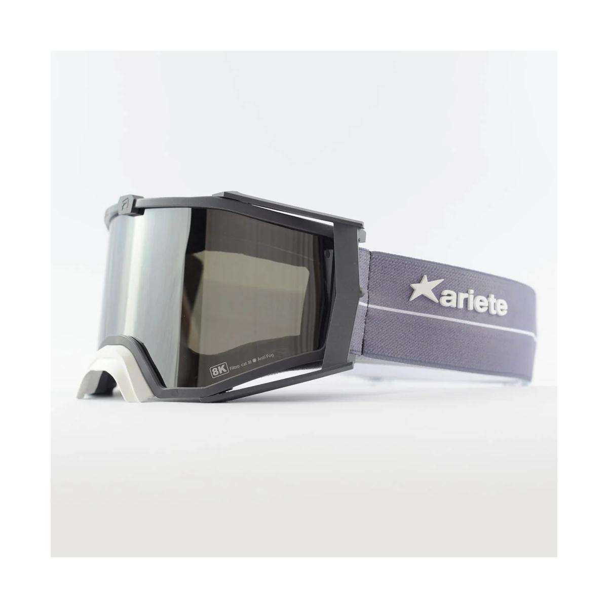 [特価品]アリート 8K TOP ゴーグル フレーム：グレー/レンズ：スモークミラー/ストラップ：グレー 14960-T111