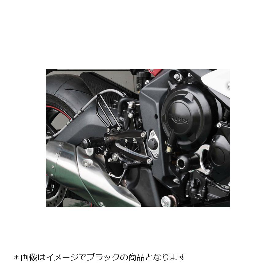 BABY FACE (ベビーフェイス) バックステップ STREET TRIPLE675 ストリートトリプル ABS 6ポジション 正/逆チェンジ可能 シルバー 002-T006SV｜バイク・車パーツ プロト