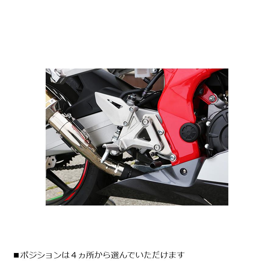 BABY FACE ベビーフェイス セットバックプレート シルバー CBR250RR 002-BH003SV バックステップ シフタースイッチ装着