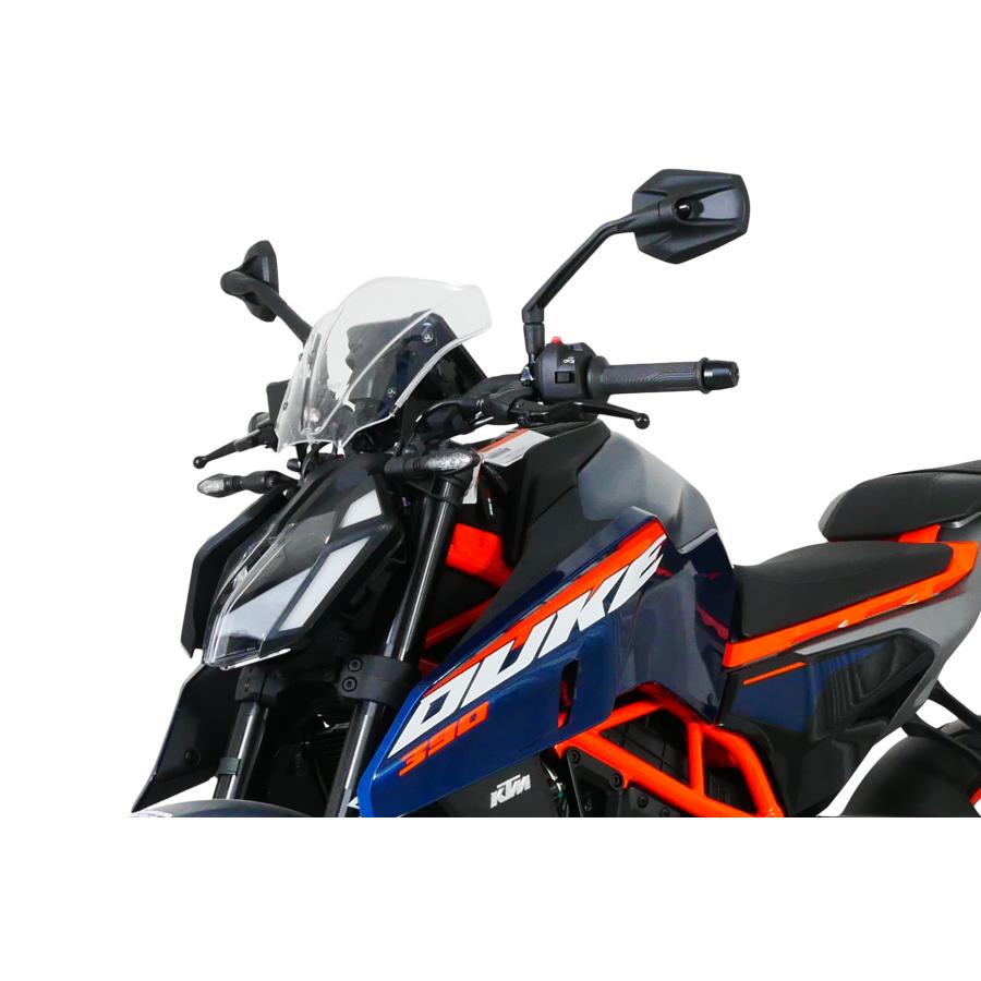 ︎^_^ RC390 250 200 125用ダークスモークスクリーン KTM RC125/200/390 22- スクリーン エアフロー ダークスモーク