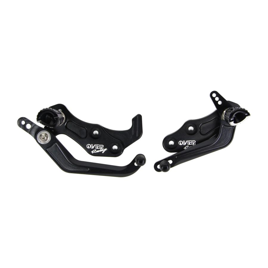 OVER RACING(オーバーレーシング) バックステップ 4ポジション TYPE2 タイプ2 カラー:ブラック SR400(FI) 51-401-05B オーヴァーレーシング|バイク・車パーツ プロト