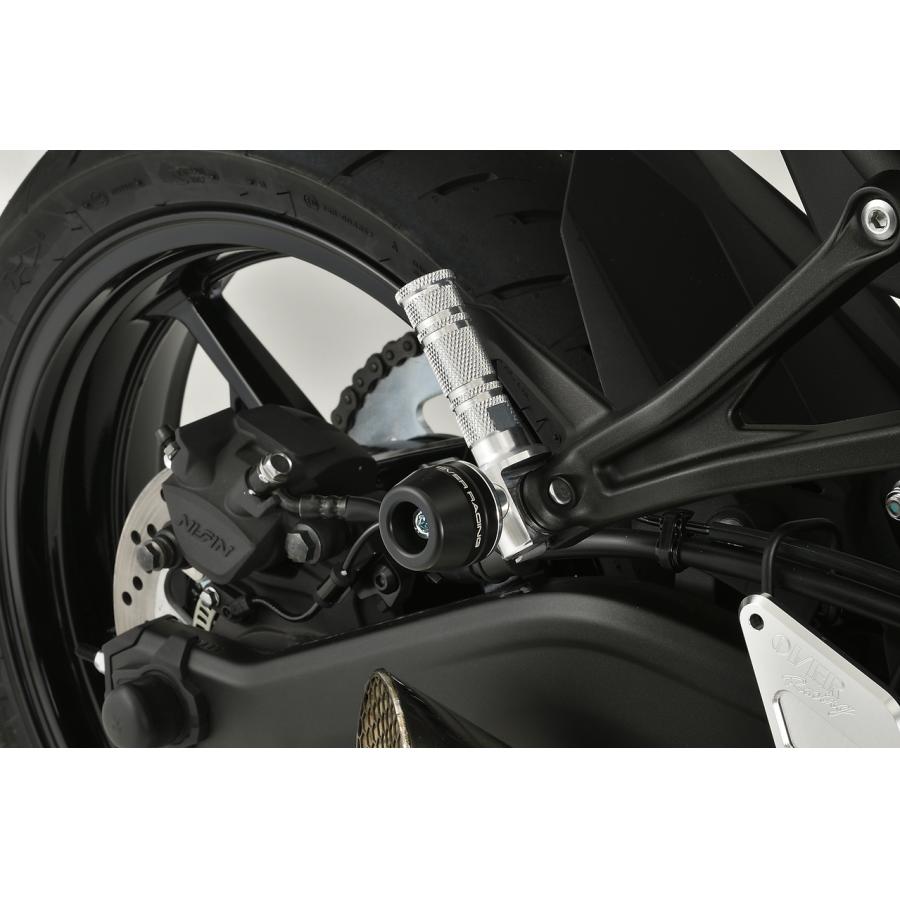 OVER RACING(オーバーレーシング) タンデムステップスライダー シルバー ZX-25R/SE- NINJA400 オーヴァーレーシング｜バイク・車パーツ プロト
