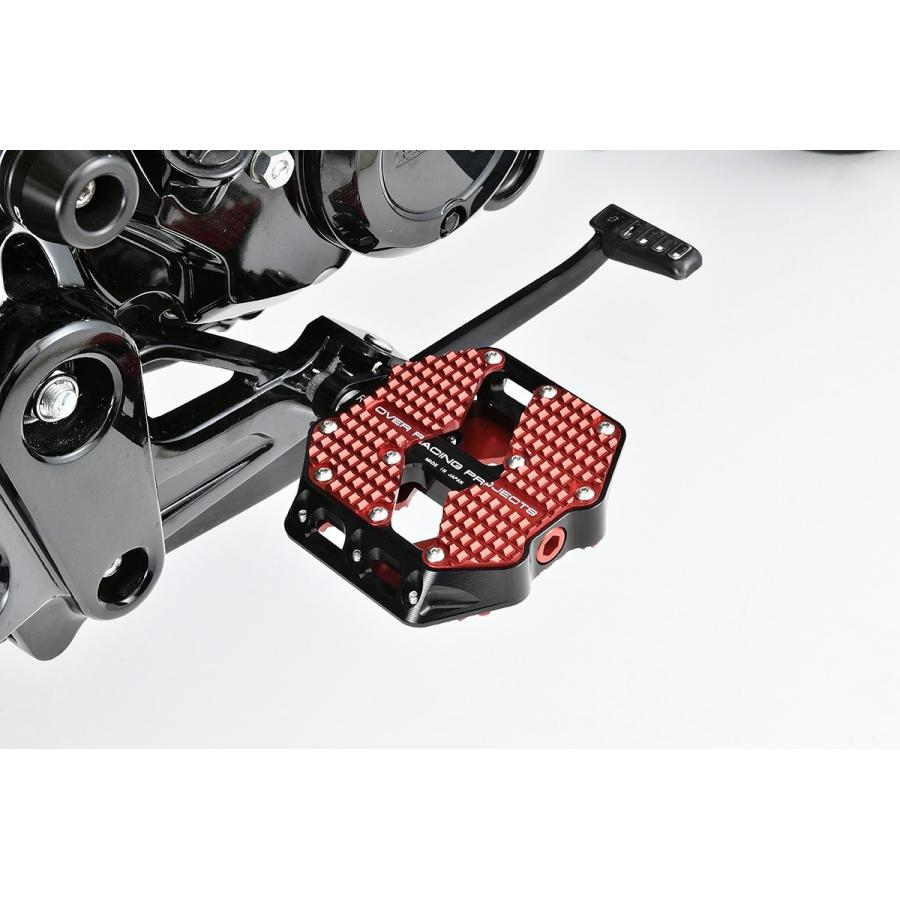 OVER RACING (オーバーレーシング) フラットペダル ラージ ブラック/レッド GROM /Monkey125 /DAX125 51-012-22B｜バイク・車パーツ プロト